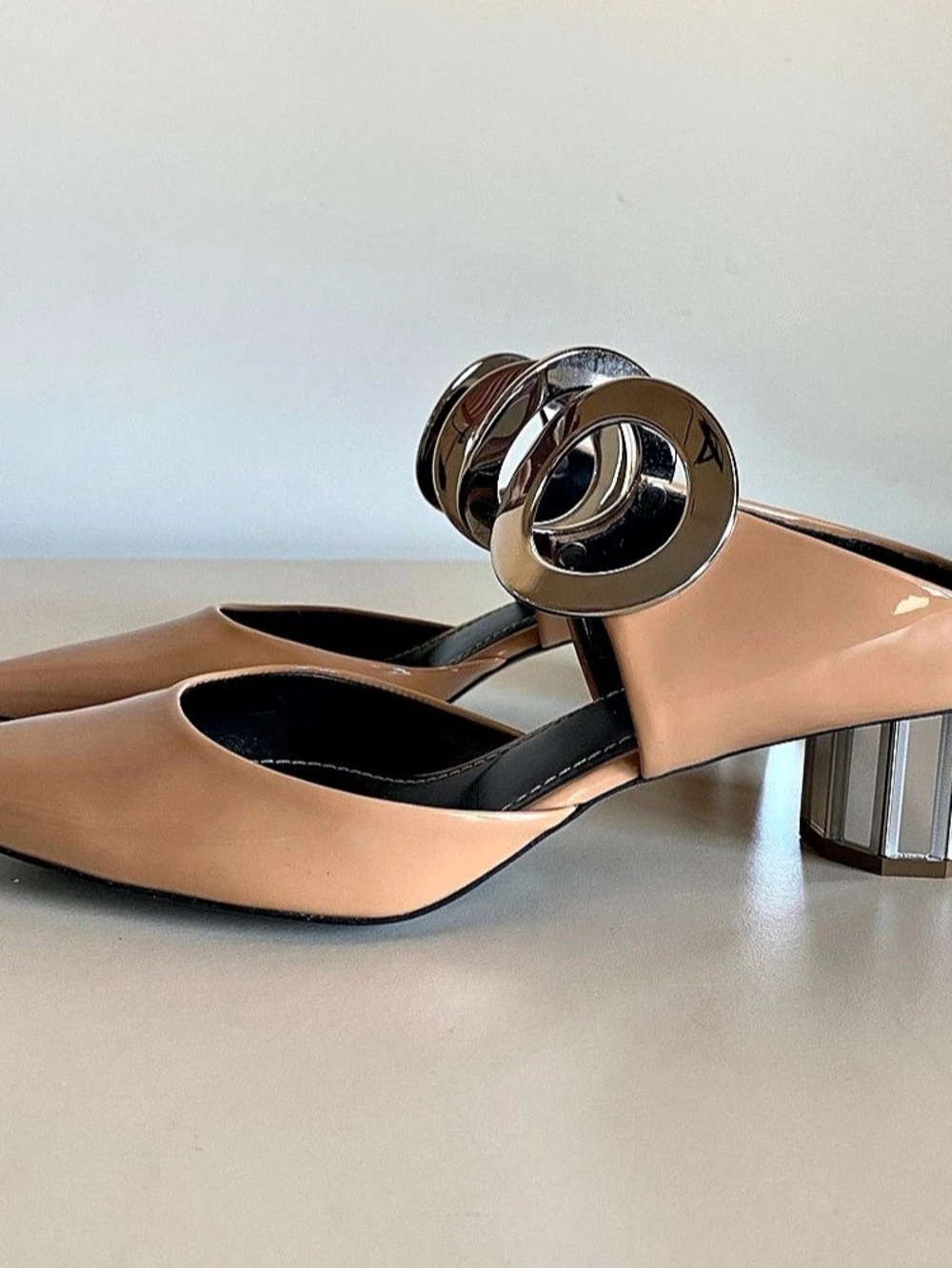 Proenza Schouler Slingback heels beige & Black EU 36.5